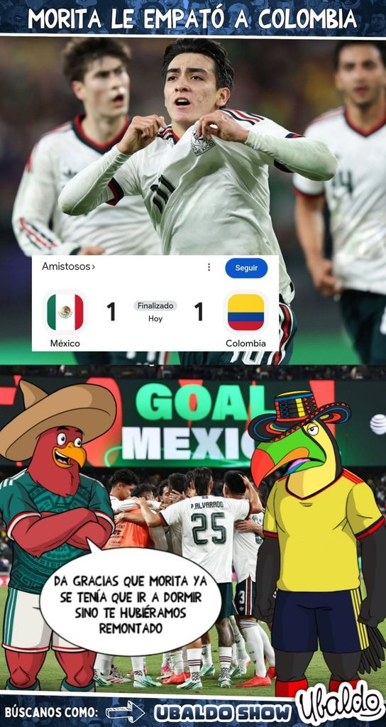 🇲🇽💪🏻 ¡MORITA LE DIO EL EMPATE A MÉXICO CONTRA COLOMBIA!