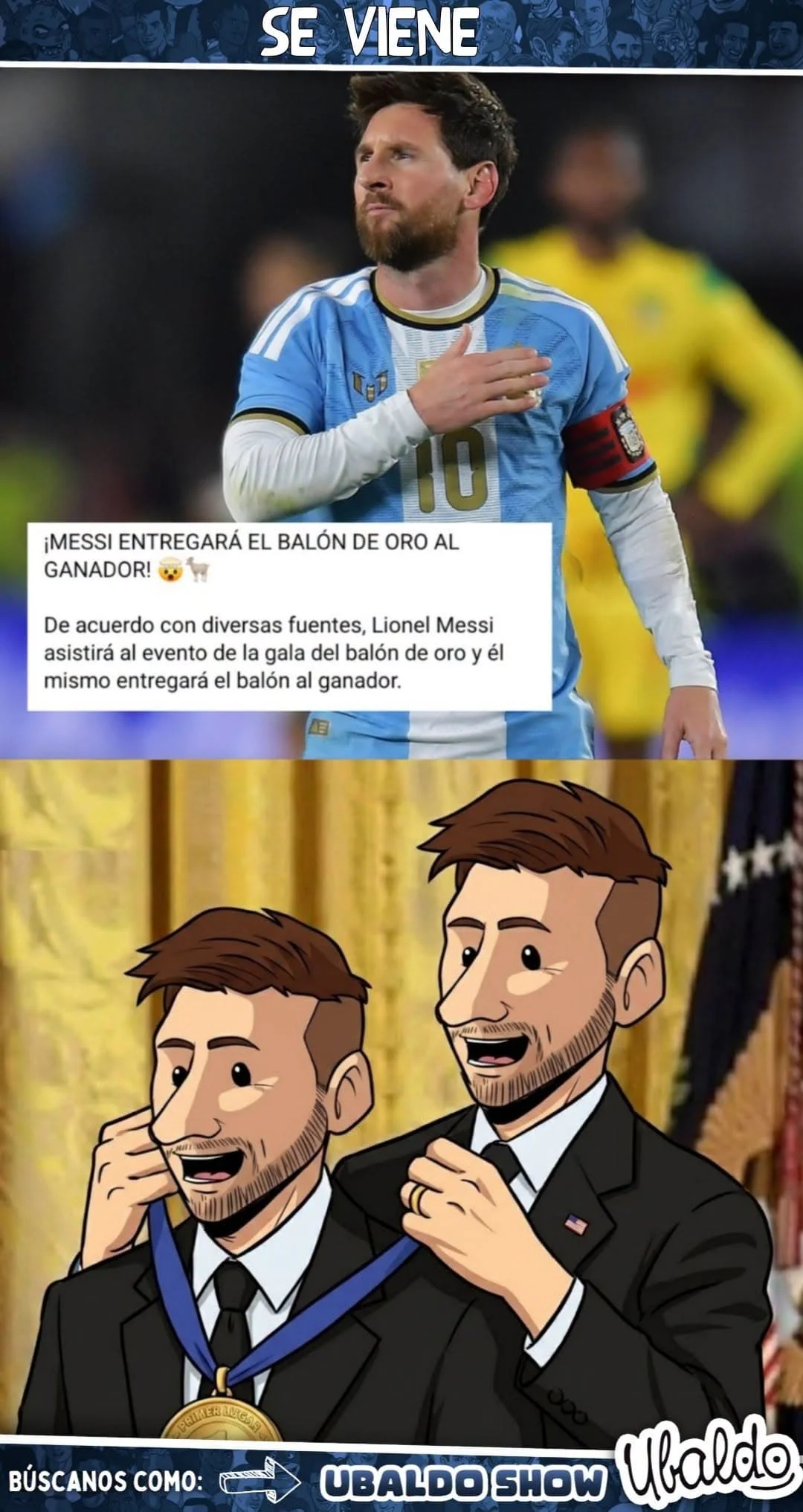 🐐🏆 ¡MESSI PODRÍA ENTREGARSE EL BALÓN DE ORO A SÍ MISMO! ¡EL ARGENTINO ESTÁ NOMINADO Y LA GALA PODRÍA TENER UN FINAL DE PELÍCULA! 😂🥇