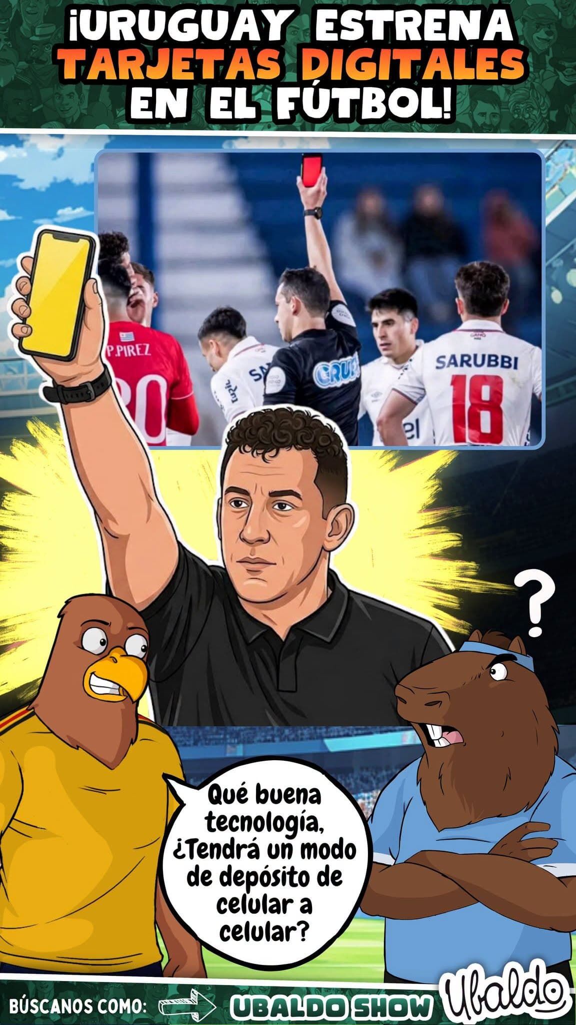 🇺🇾📱🟥 ¡SE ACABARON LAS TARJETAS DE CARTÓN! ¡EN URUGUAY LOS ÁRBITROS YA SACAN AMARILLAS Y ROJAS CON UN APARATO ELECTRÓNICO! 😂⚽