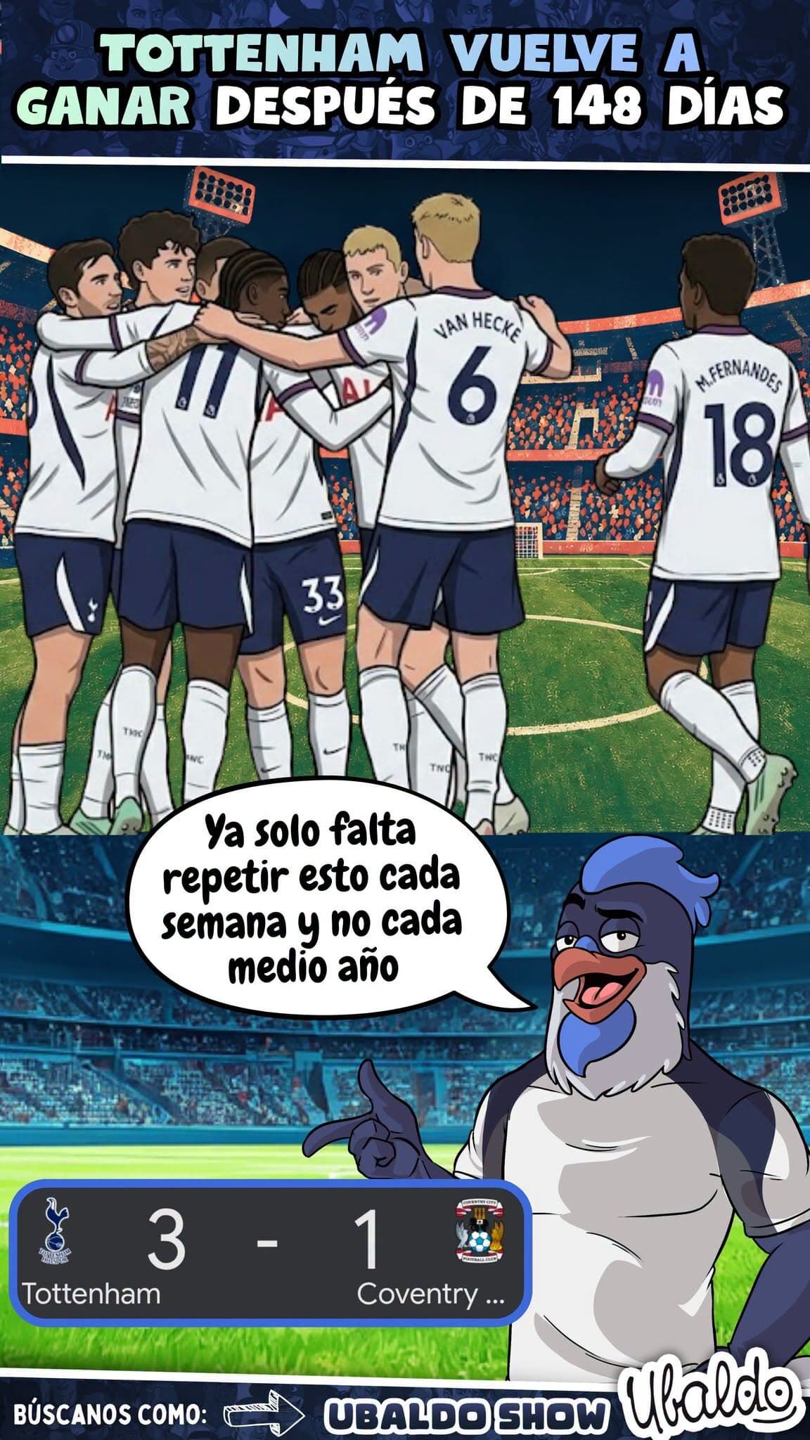 🚨🐓 ¡EL TOTTENHAM VOLVIÓ A GANAR DESPUÉS DE 148 DÍAS! ¡CASI CINCO MESES DE SUFRIMIENTO Y POR FIN RECORDARON CÓMO SE CELEBRA UNA VICTORIA! 😂🏆