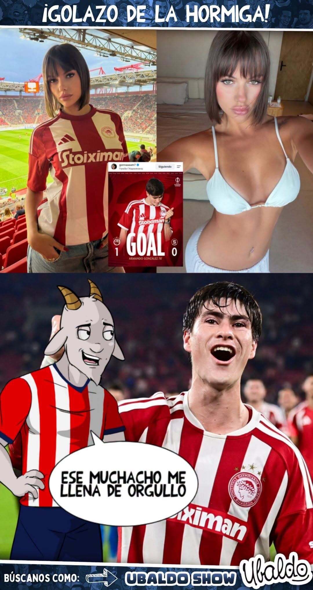 🐜❤️🔥 ¡LA HORMIGA GONZÁLEZ ANDA IMPARABLE! ¡AHORA LO RELACIONAN CON UNA MODELO QUE APOYA AL OLYMPIACOS! 🇲🇽🇬🇷😂