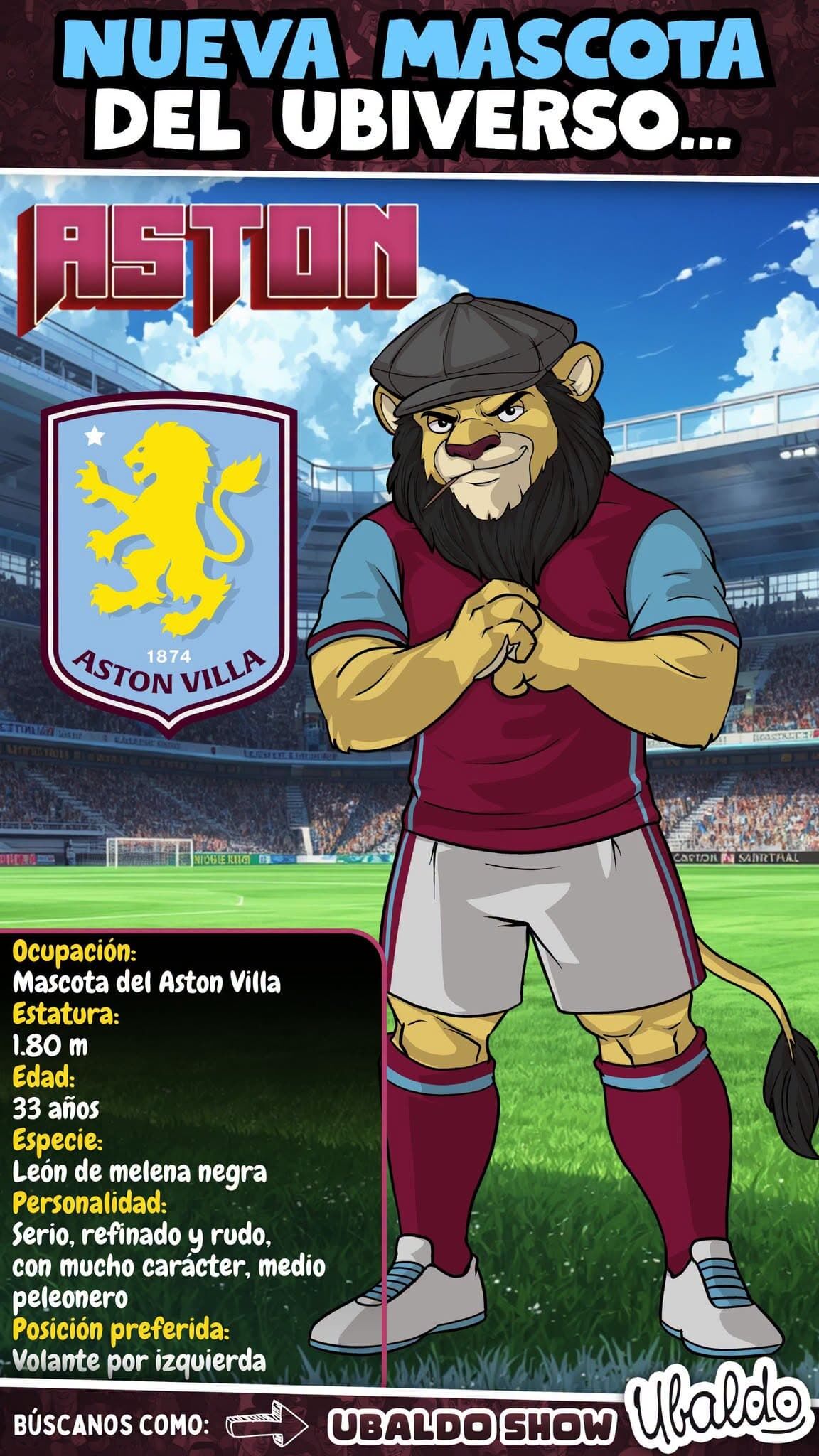 🦁🍷 ¡UN LEÓN CON ALMA DE PEAKY BLINDER LLEGA AL UBIVERSO! ¡CONOZCAN A ASTON! 🇬🇧⚽🔥