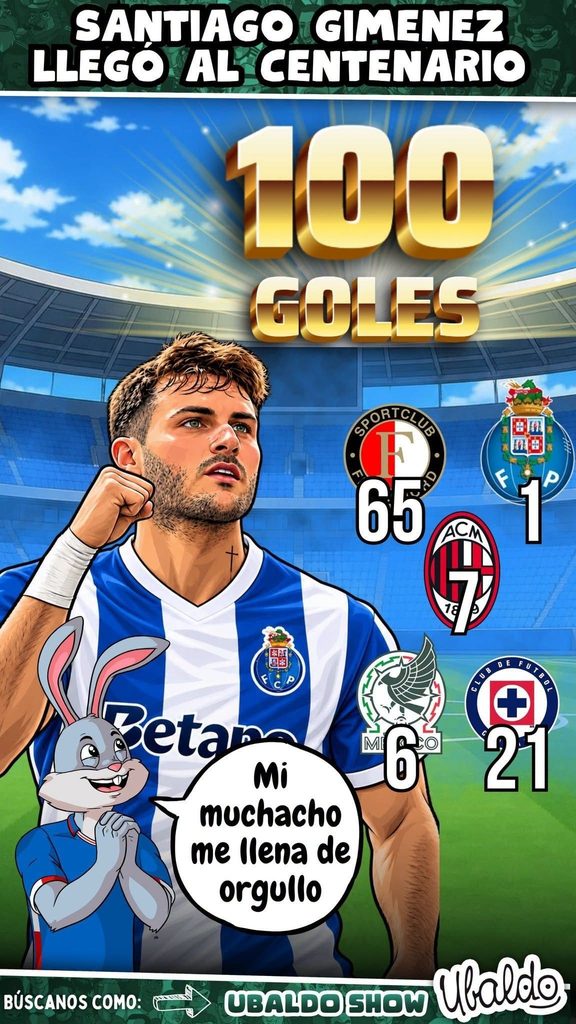 🇲🇽💯🔥 ¡EL BEBOTE YA ES CENTENARIO! ¡SANTIAGO GIMÉNEZ LLEGÓ A LOS 100 GOLES!