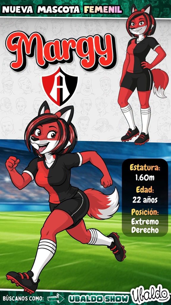 🦊⚽ ¡CONOZCAN A MARGY, LA NUEVA ROJINEGRA DEL UBIVERSO! 🔴⚫
