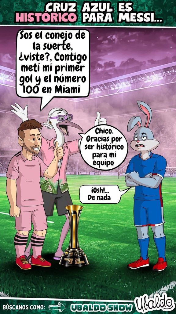 😂🐰🐐 ¡CRUZ AZUL ES EL VERDADERO CONEJO DE LA SUERTE DE MESSI!