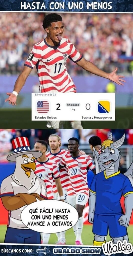 ¡A OCTAVOS CON UNO MENOS! 💪🏻🇺🇸
