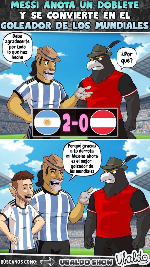 MESSI ANOTA UN DOBLETE Y SE CONVIERTE EN EL GOLEADOR DE LOS MUNDIALES