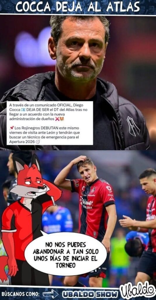 ATLAS SE QUEDA SIN DT A DÍAS DEL DEBUT