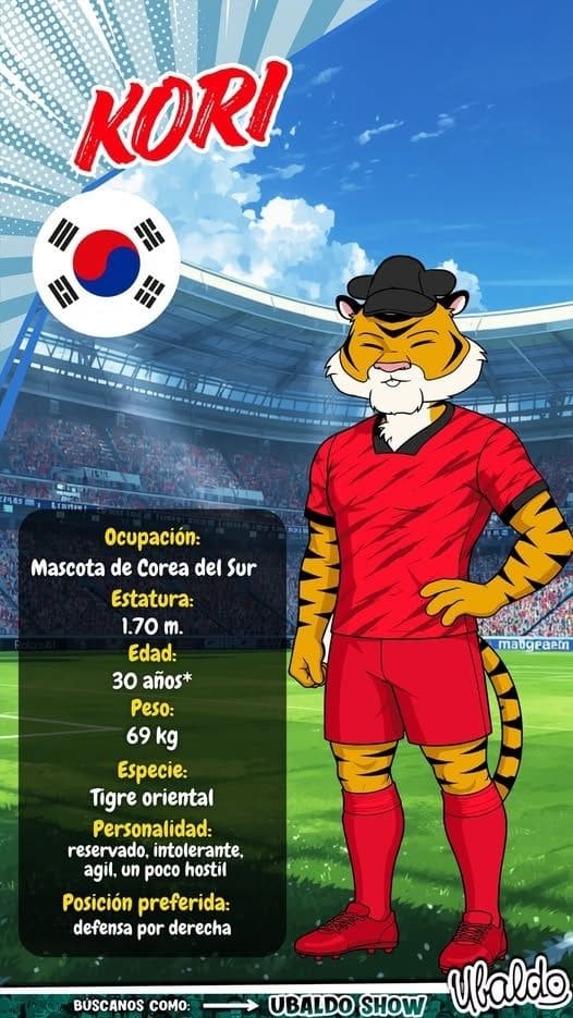 KORI: la mascota de Corea del Sur y el muro felino de la defensa 🐯🇰🇷⚽
