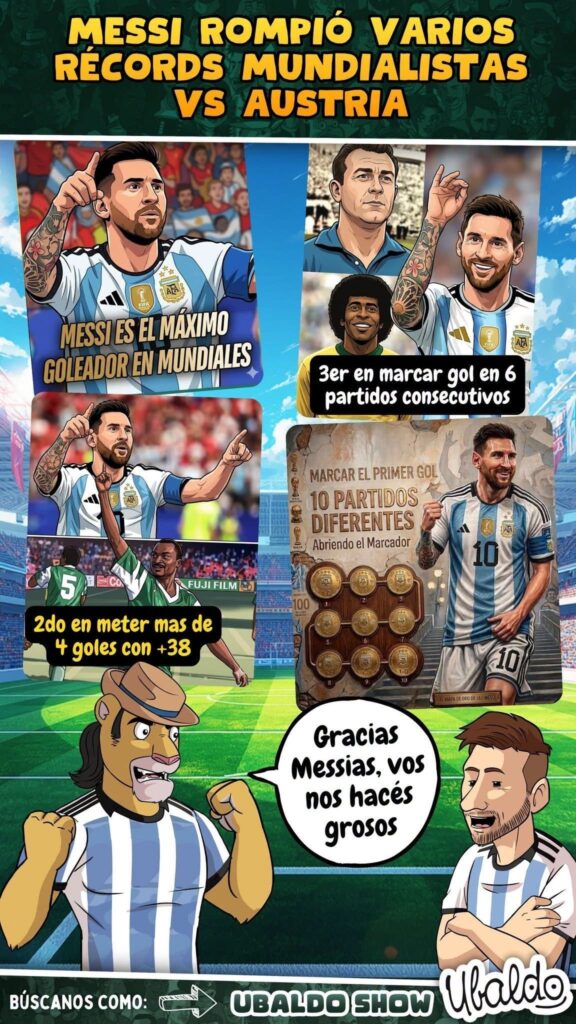 MESSI ROMPIÓ VARIOS RÉCORDS MUNDIALISTAS VS AUSTRIA