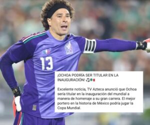 ¡OCHOA PODRÍA SER TITULAR EN LA INAGURACIÓN! 😐😐
