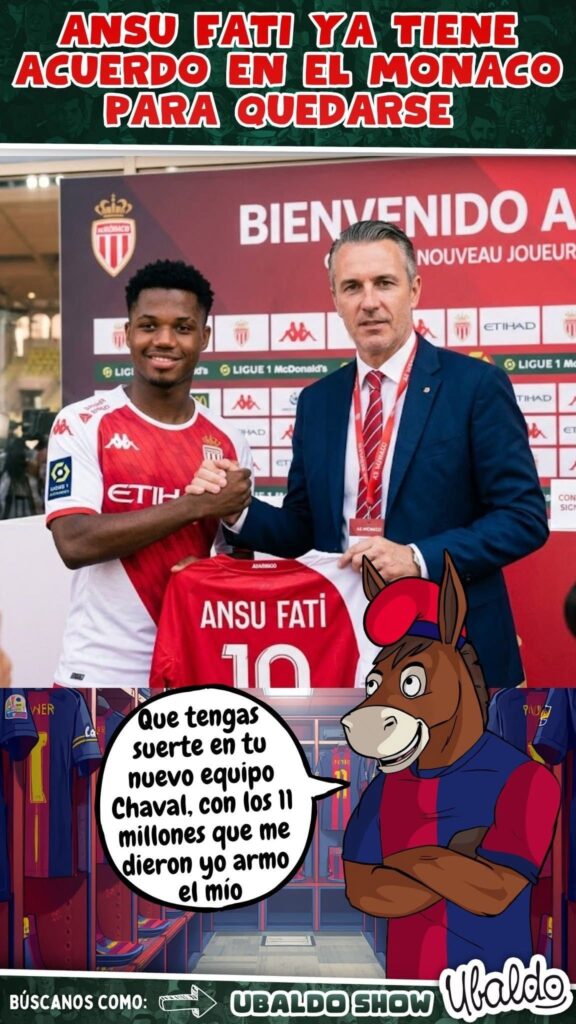 ANSU FATI YA TIENE ACUERDO EN EL MONACO PARA QUEDARSE