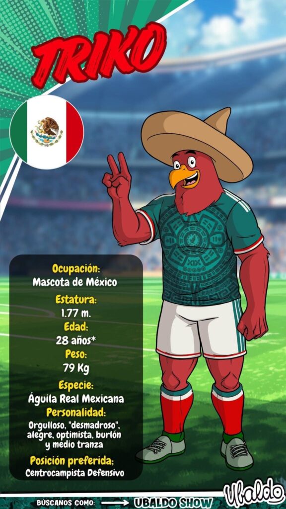TRIKO: la mascota de México y el dueño absoluto del medio campo