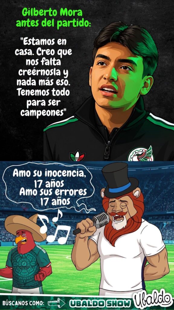 Gilberto Mora antes del partido