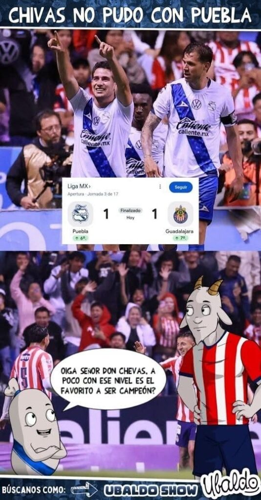 😂🐐 ¡CHIVAS SUFRIÓ HASTA PARA EMPATARLE AL PUEBLA! ⚽