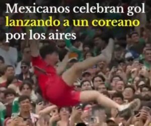 🇲🇽😂 ¡La afición mexicana no perdona! Coreano termina volando por los aires durante la celebración del gol